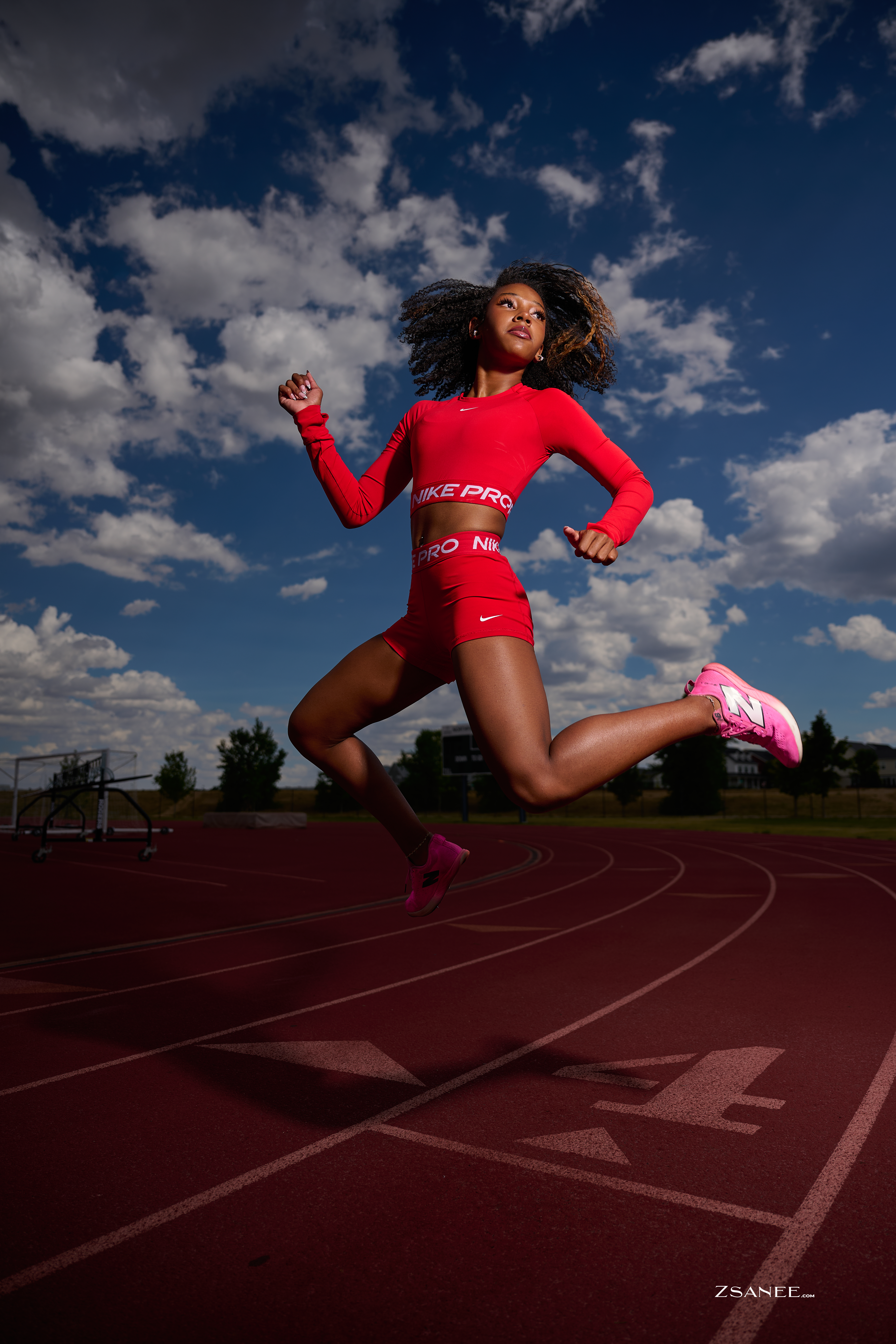 Malanya Gaines in cinematic track photograph
